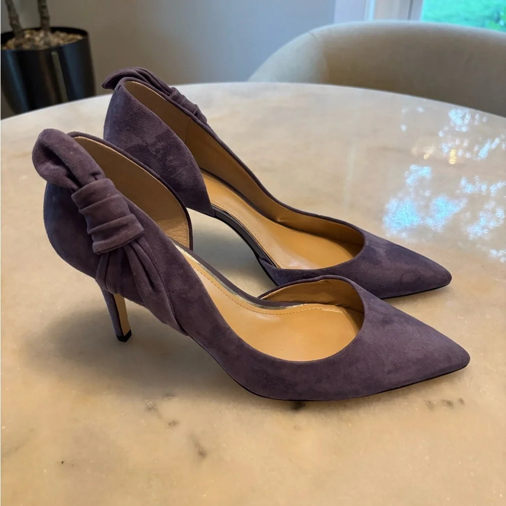 White House Black Market Ella Suede Violet Vista Pumps- 9.5 M - Picture 1 of 4